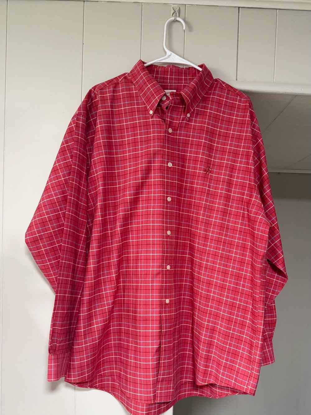 Brooks Brothers Red Plaid Cotton Button-Down Shirt